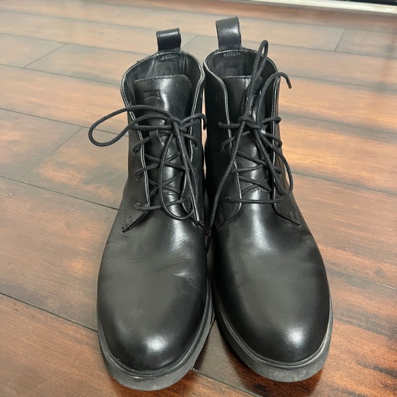 Camper Shoes - Camper Iman Ankle Boots Women 41 Black Leather Gore-Tex Lace Up Chukka Grunge